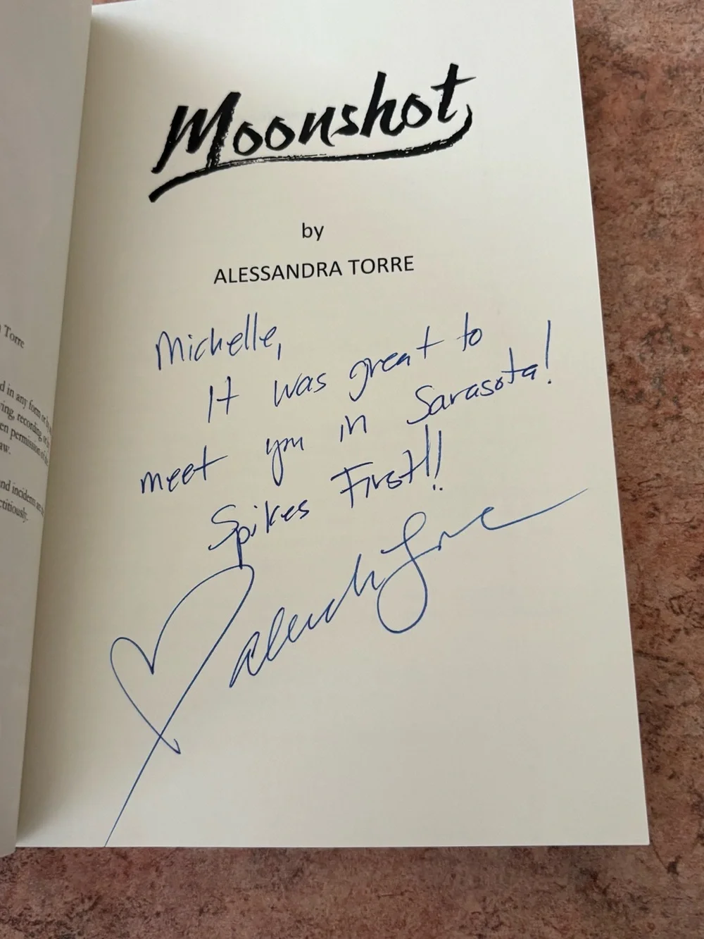 Moonshot by Alessandra Torre - Signed Paperback